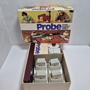 Vintage 1974 Family Parker Brothers Board Game of Words Probe Complete